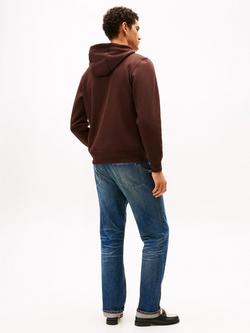 Tommy Hilfiger Cotton Blend Embroidered Flag Hoodie - view 2, Chocolate