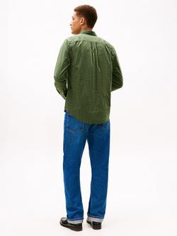 Tommy Hilfiger Core Tattersall Cotton Regular Fit Check Shirt, Mountain Pine - view 2, Mountain Pine