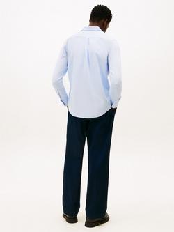 Tommy Hilfiger Flex Dobby Cotton Slim Fit Logo Shirt - view 2, Sweet Blue