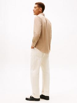 Tommy Hilfiger Flex Poplin Cotton Regular Fit Shirt, Coastal Taupe - view 2, Coastal Taupe