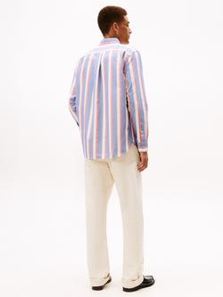 Tommy Hilfiger Heritage Cotton Loose Fit Stripe Oxford Shirt, Wedge Blue/Multi - view 2, Wedge Blue/Multi