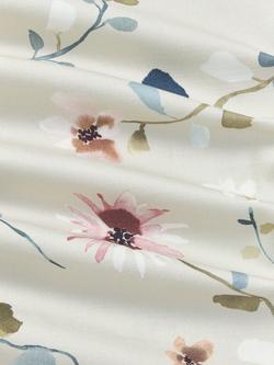 John Lewis Isabelle Floral Sprigs Print Pair Blackout Lined Pencil Pleat Curtains, Light Seafoam - view 2, Light Seafoam