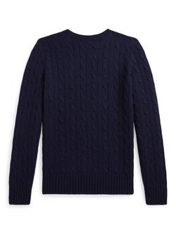 Ralph Lauren Kids' Pure Cashmere Jumper, Navy - view 2, Navy