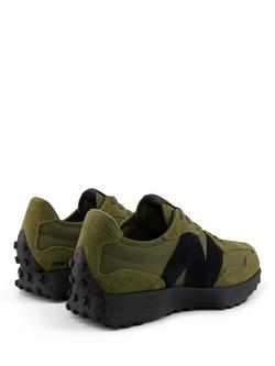 New Balance 327 Wakame Trainers, Khaki/Black - view 2, Khaki/Black