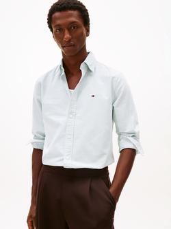 Tommy Hilfiger Heritage Cotton Regular Fit Stripe Oxford Shirt, Ornamental Green/White