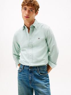 Tommy Hilfiger Solid Cotton Regular Fit Heritage Oxford Shirt, Nouveau Green
