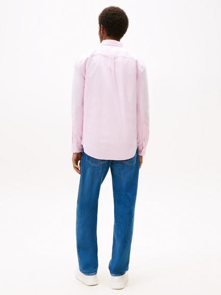 Tommy Hilfiger Solid Cotton Regular Fit Heritage Oxford Shirt - view 2, Rose Petal
