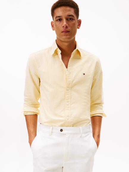 Tommy Hilfiger Solid Cotton Regular Fit Heritage Oxford Shirt, Morningside Yellow