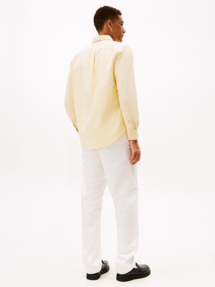 Tommy Hilfiger Solid Cotton Regular Fit Heritage Oxford Shirt - view 2, Morningside Yellow