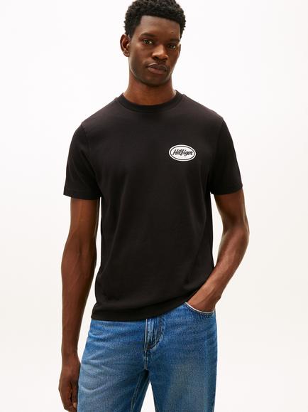 Tommy Hilfiger Cotton Regular Fit Service Station Graphic T-Shirt, Black, Black