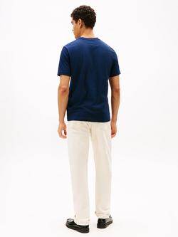 Tommy Hilfiger Cotton Regular Fit Big Cur Graphic T-Shirt - view 2, Dark Night Navy