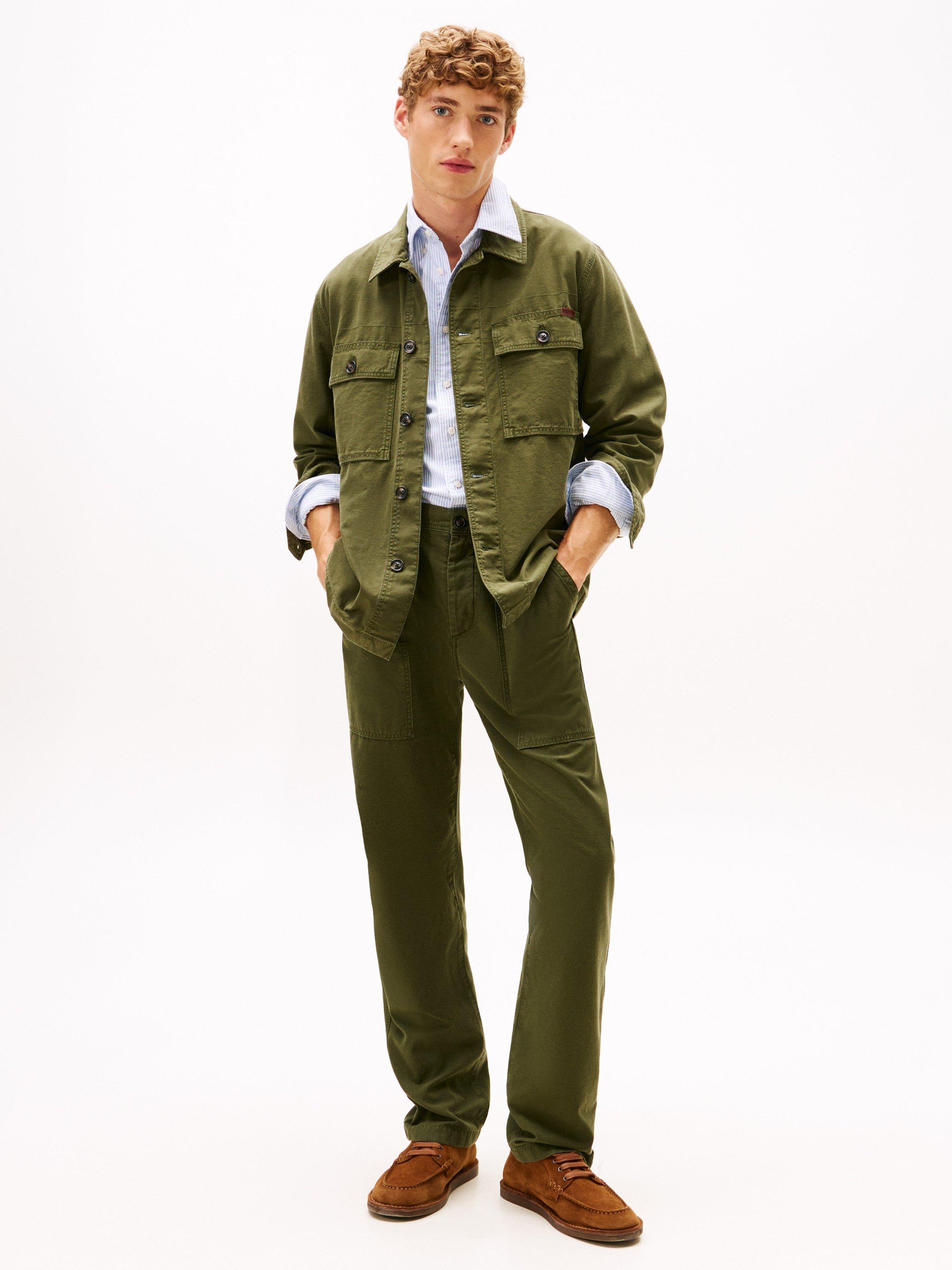 Product image 3 of 6, which shows Tommy Hilfiger Cotton Utility Jacket, Arctic Spruce, XS