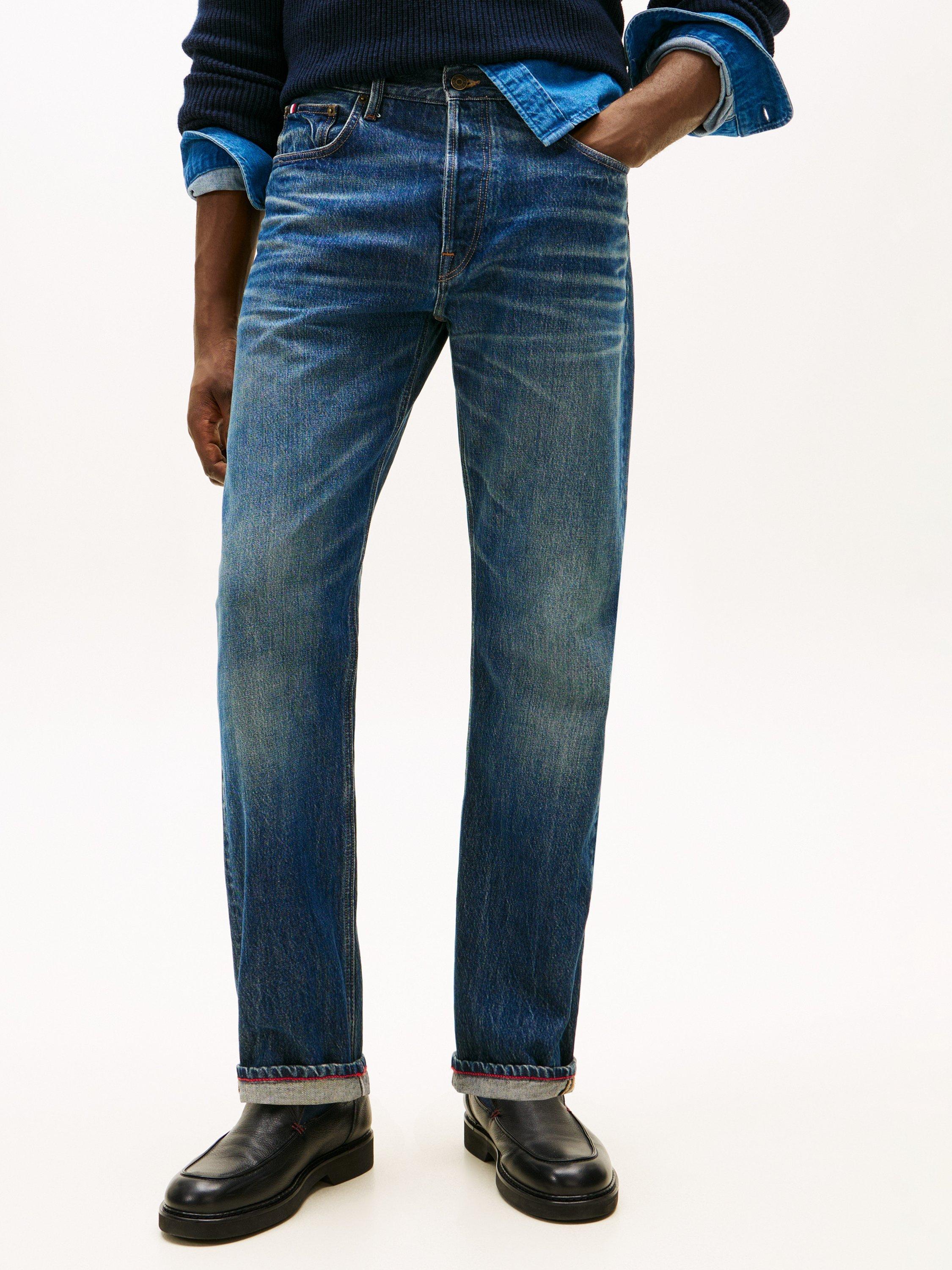Product image 1 of 5, which shows Tommy Hilfiger Regular Straight Fit Jeans, Blue Indigo, W30/L30
