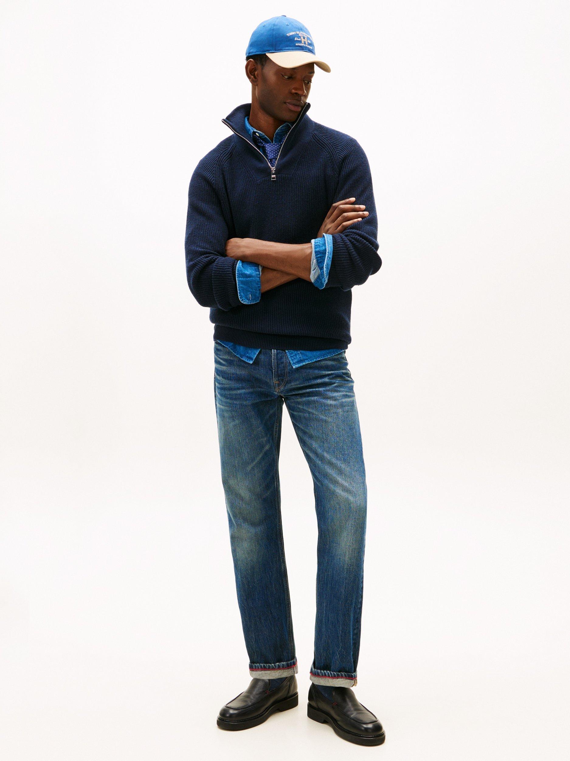 Product image 3 of 5, which shows Tommy Hilfiger Regular Straight Fit Jeans, Blue Indigo, W30/L30