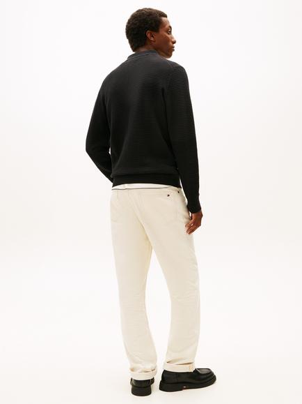 Tommy Hilfiger Textured Cotton Knit Zip-Through Cardigan, Black - view 2, Black