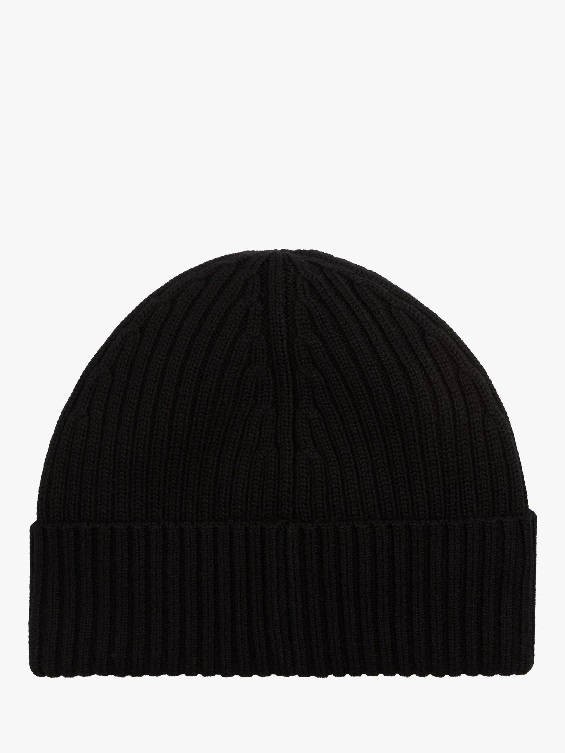 Product image 3 of 4, which shows Tommy Hilfiger Wool Flag Beanie, Black, One Size