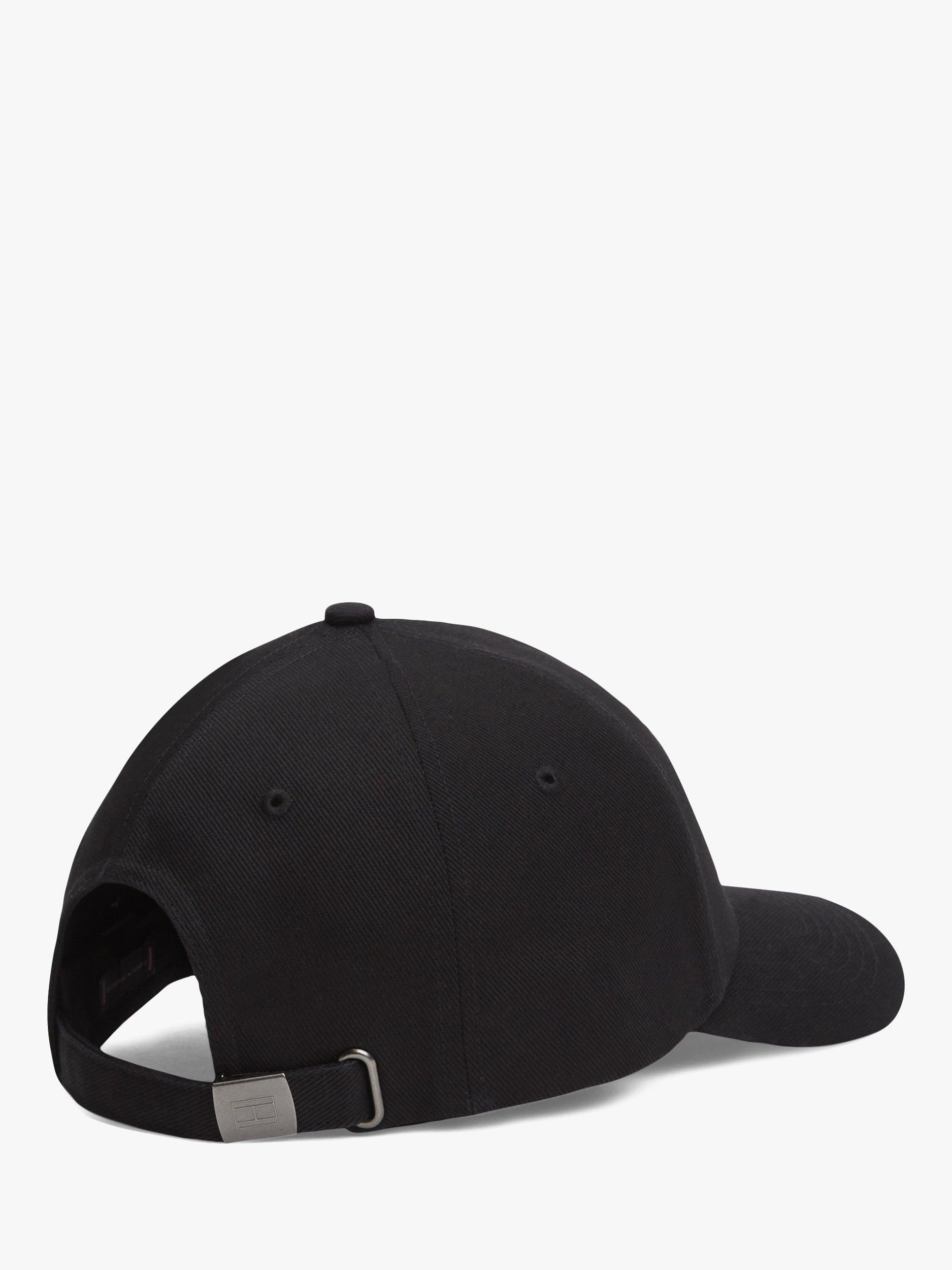 Product image 3 of 4, which shows Tommy Hilfiger Embroidered Logo Six-Panel Baseball Cap, Black, One Size