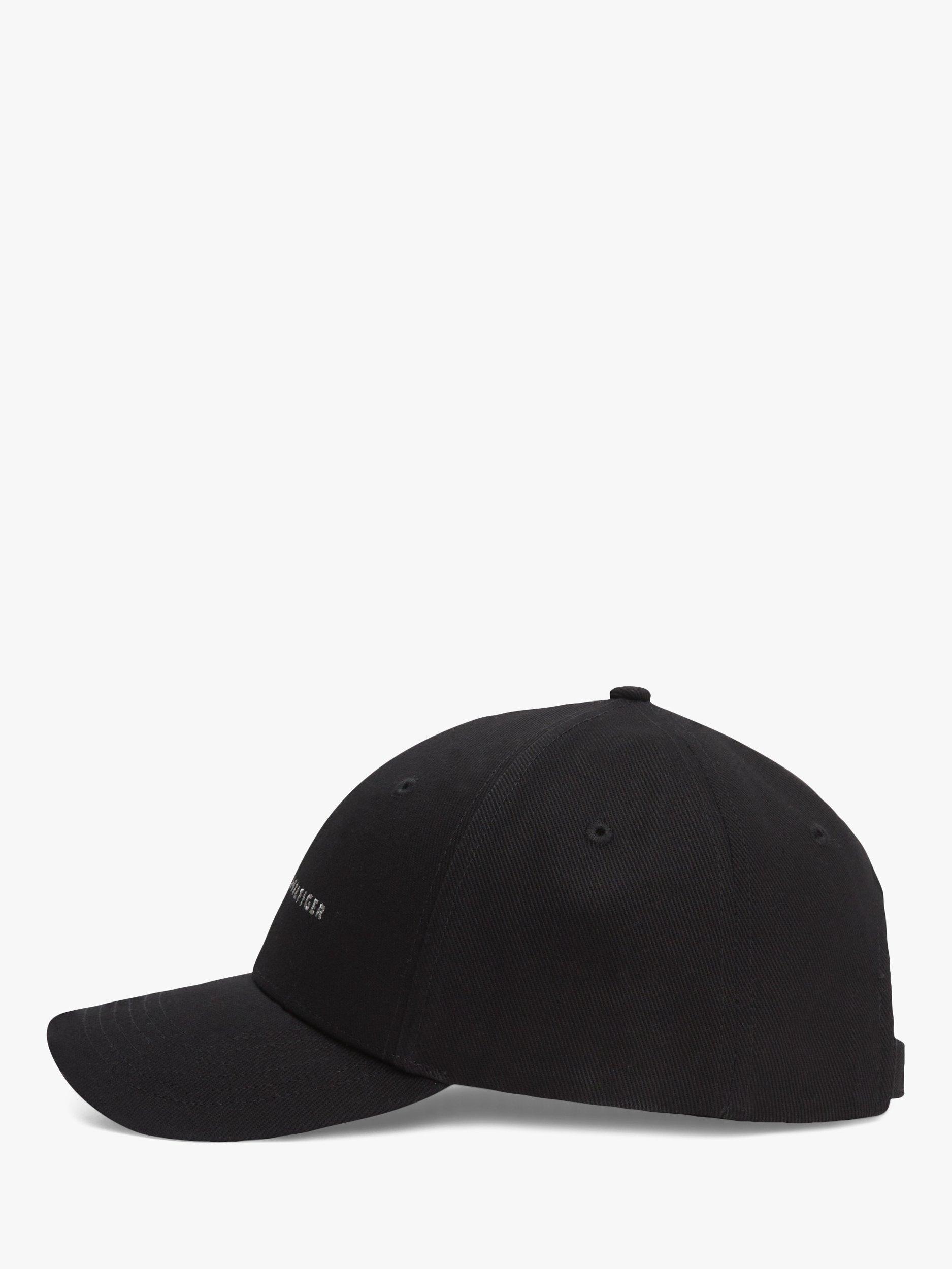 Product image 4 of 4, which shows Tommy Hilfiger Embroidered Logo Six-Panel Baseball Cap, Black, One Size