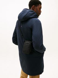 Tommy Hilfiger Textile Flap Logo Travel Pouch, Black - view 2, Black