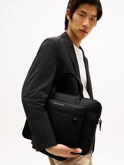 Tommy Hilfiger Modern Repeat Flag Laptop Bag, Black - view 2, Black