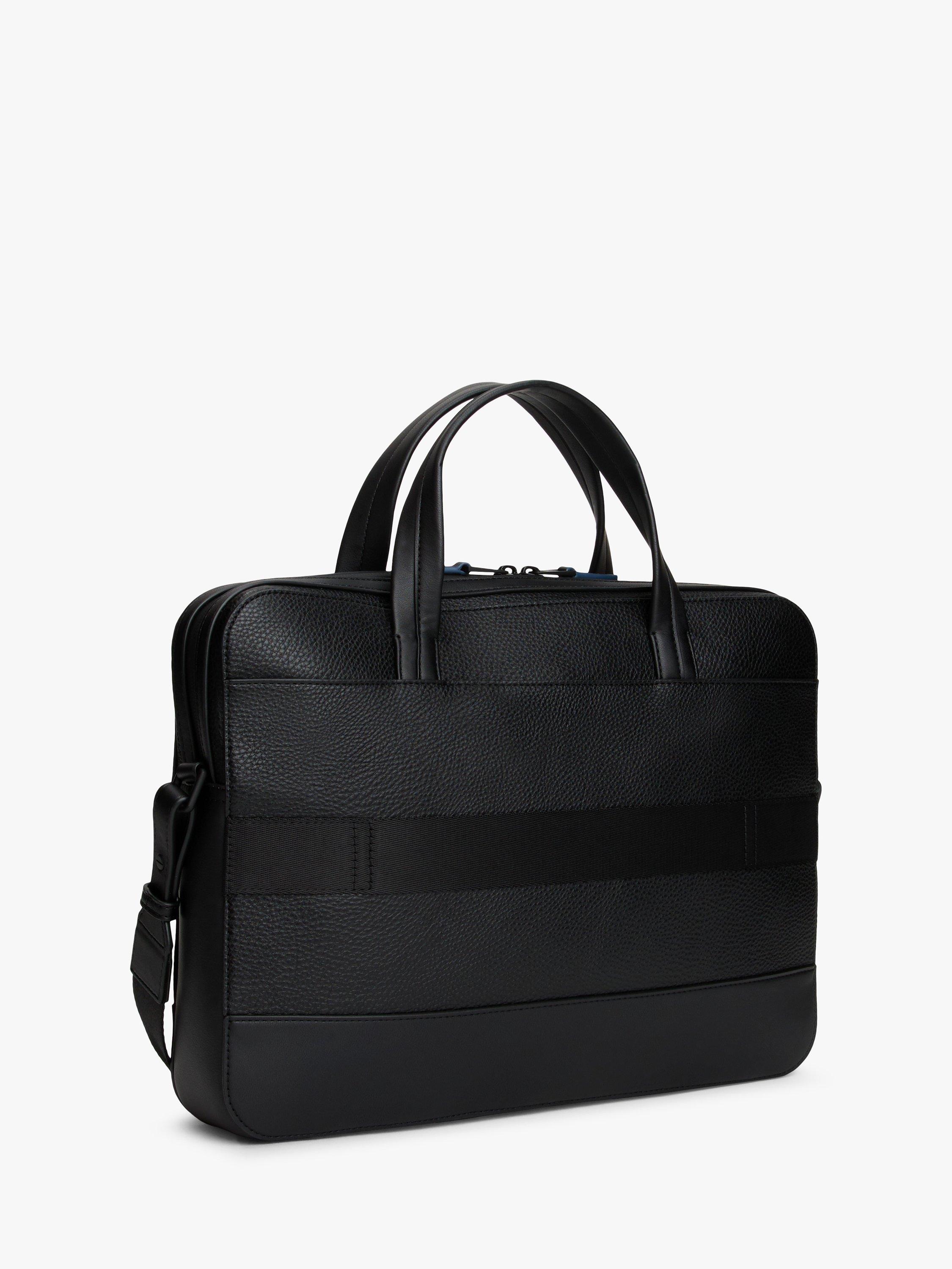 Product image 3 of 7, which shows Tommy Hilfiger Modern Repeat Flag Laptop Bag , Black, One Size