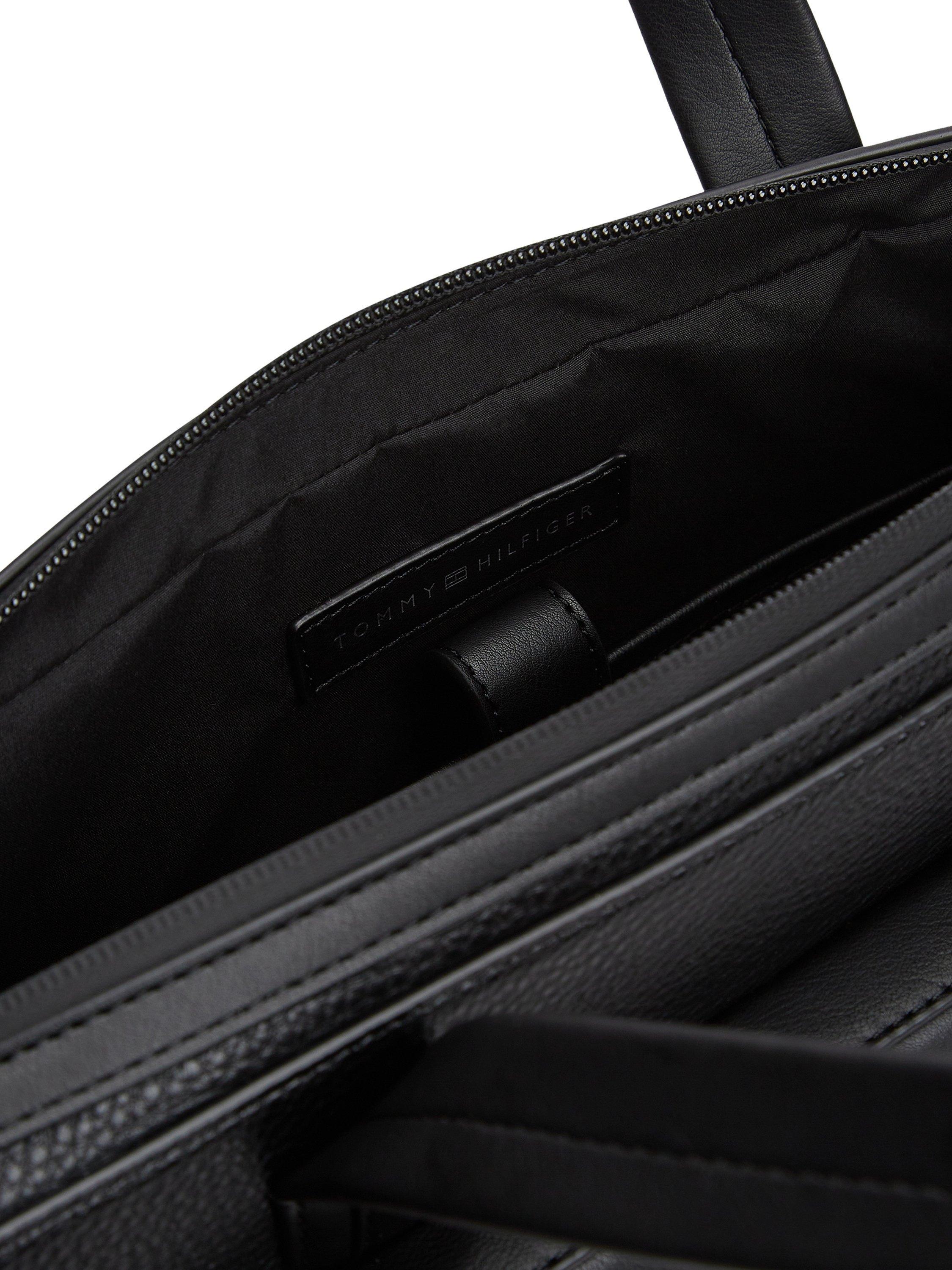 Product image 7 of 7, which shows Tommy Hilfiger Modern Repeat Flag Laptop Bag , Black, One Size