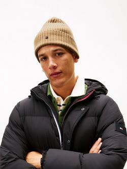 Tommy Hilfiger Wool Flag Beanie - view 2, Driftwood Taupe
