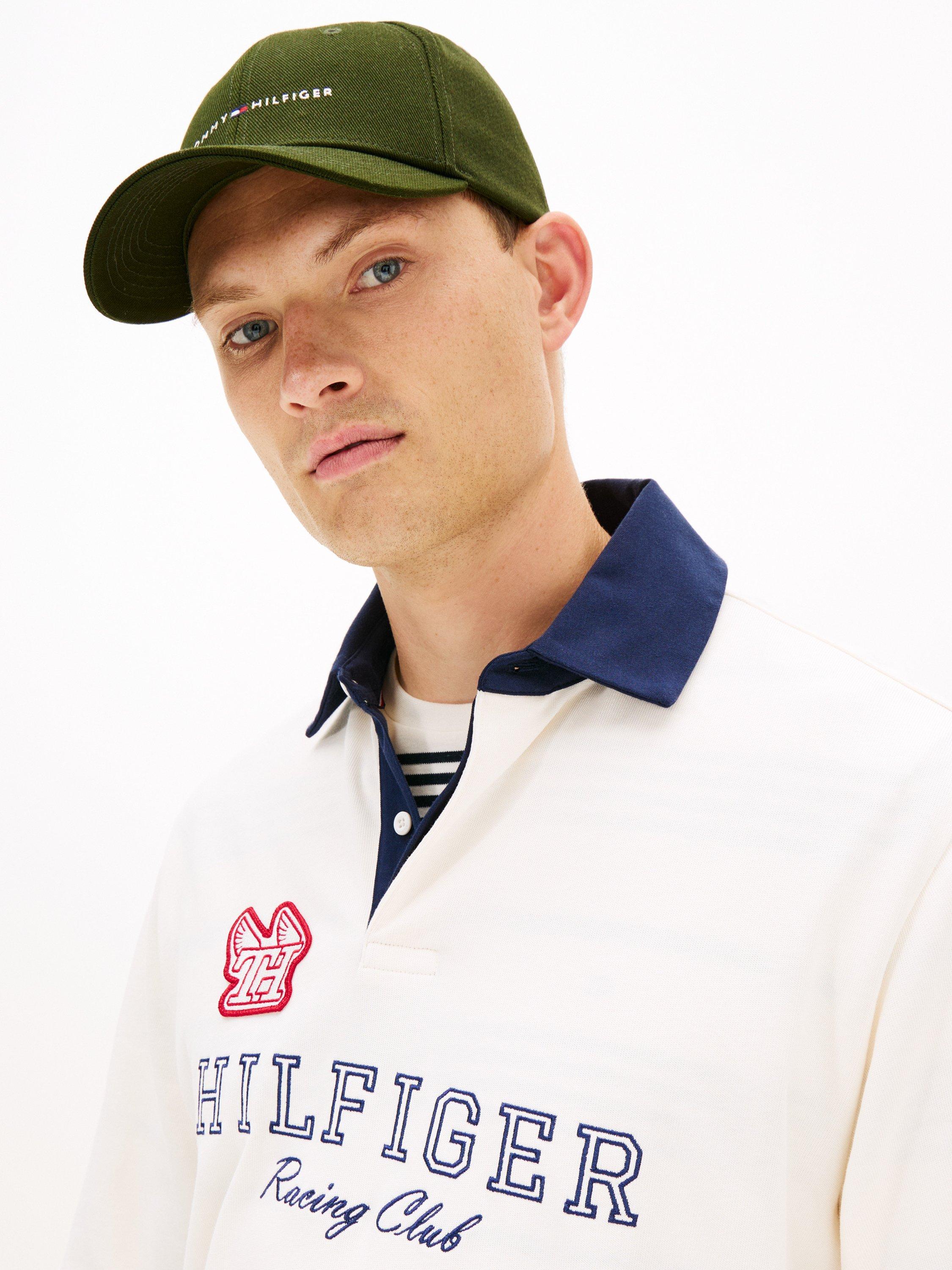 Product image 2 of 4, which shows Tommy Hilfiger Embroidered Logo Six-Panel Baseball Cap, Arctic Spruce, One Size