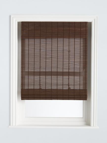 John Lewis Bamboo Cordless Blind, Dark Wood