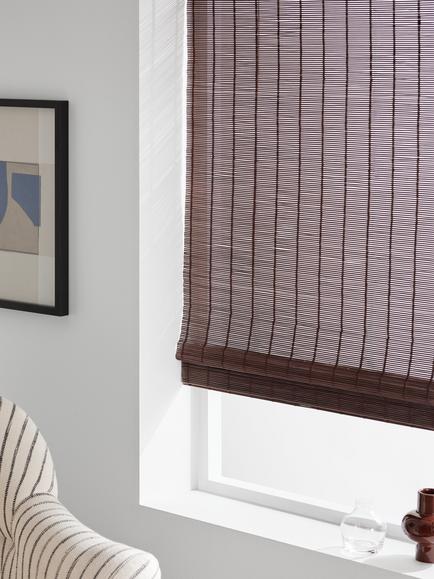 John Lewis Bamboo Cordless Blind, Dark Wood