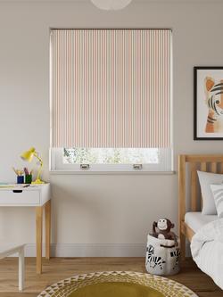 John Lewis Conway Stripe Blackout Rollar Blind - view 2, Ash Rose