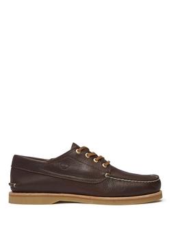 Timberland Crafted Leather 4 Eye Boat Shoes, Dark Brown, Dark Brown