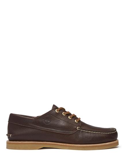 Timberland Crafted Leather 4 Eye Boat Shoes, Dark Brown, Dark Brown