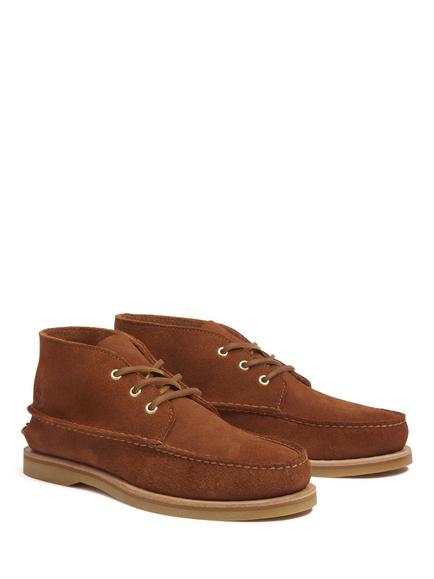 Timberland Crafted Suede Boat Chukka Boots, Med Brown - view 2, Med Brown