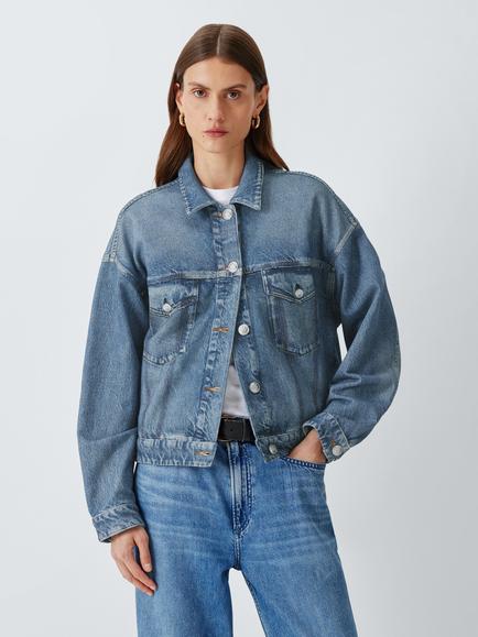 rag & bone rb Miramar Denim Trucker Jacket, Blue, Blue