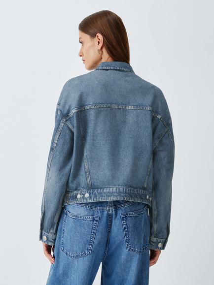rag & bone rb Miramar Denim Trucker Jacket, Blue - view 2, Blue