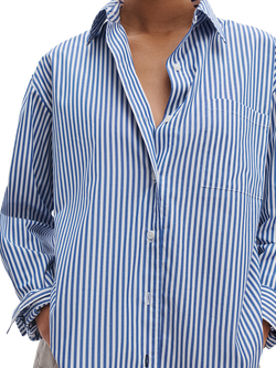 rag & bone Connie Stripe Long Sleeve Shirt, Blue/White - view 2, Blue/White