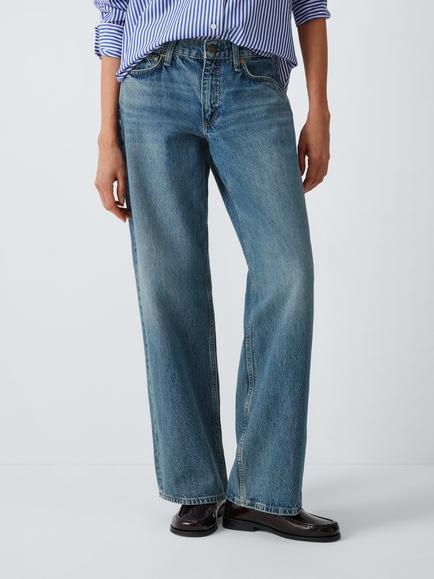 rag & bone Saige Full Straight Jeans, Echo - view 2, Echo