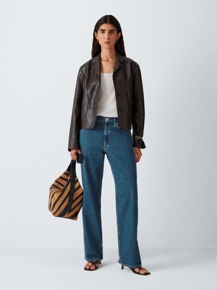 rag & bone Shea Mid Rise Straight Leg Jeans, Cornflower, Cornflower