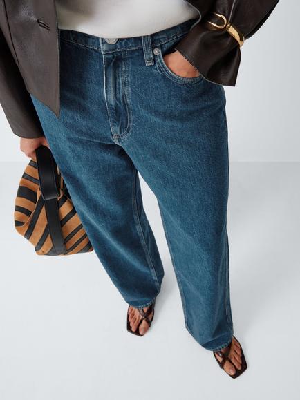 rag & bone Shea Mid Rise Straight Leg Jeans, Cornflower - view 2, Cornflower