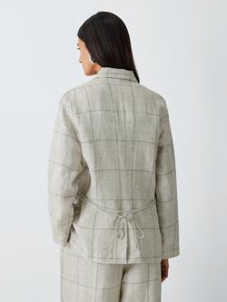 rag & bone Check Pure Linen Blazer, Beige - view 2, Beige