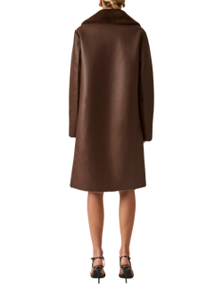 James Lakeland Reversible Faux Fur Coat, Brown - view 2, Brown