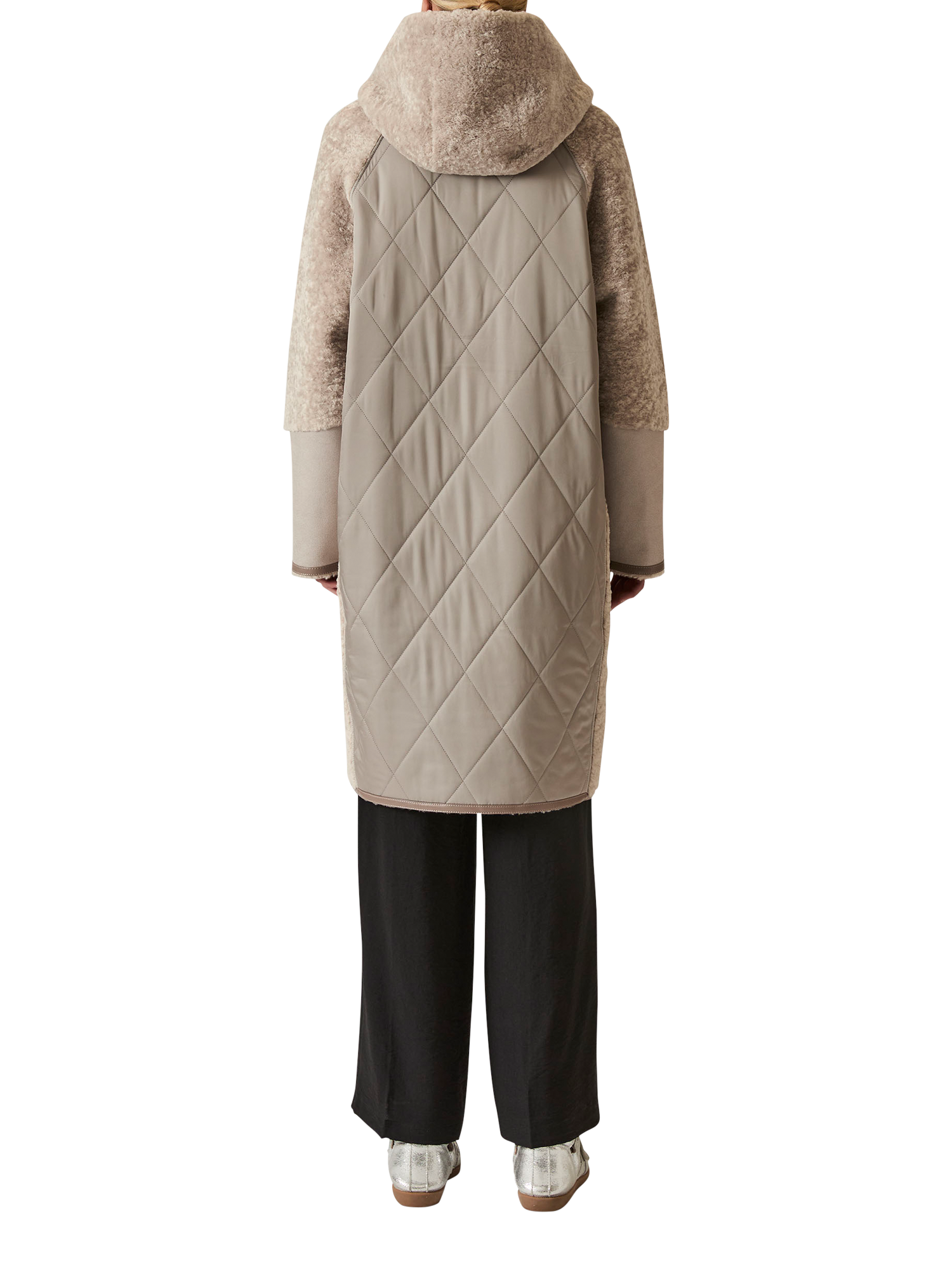 Product image 2 of 8, which shows James Lakeland Reversible Quilted Coat, Grey, 8