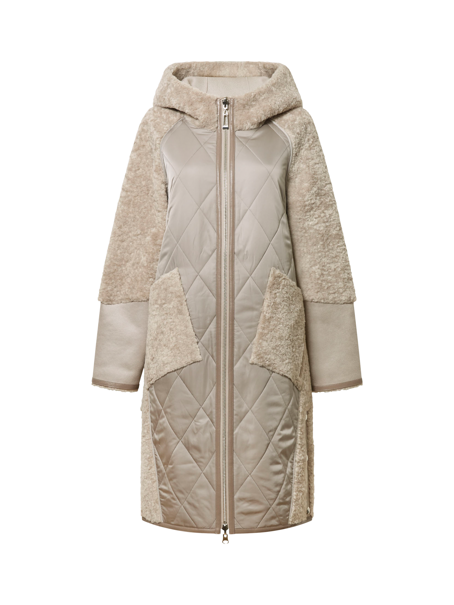 Product image 8 of 8, which shows James Lakeland Reversible Quilted Coat, Grey, 8