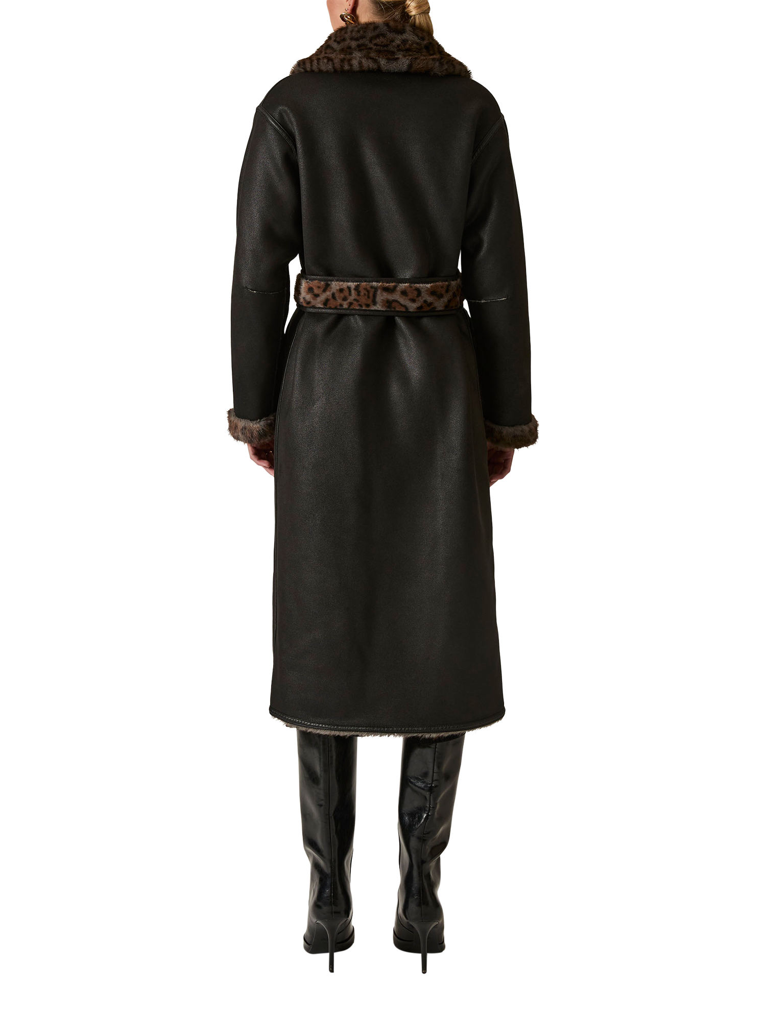 Product image 3 of 6, which shows James Lakeland Reversible Longline Coat, Brown, 8