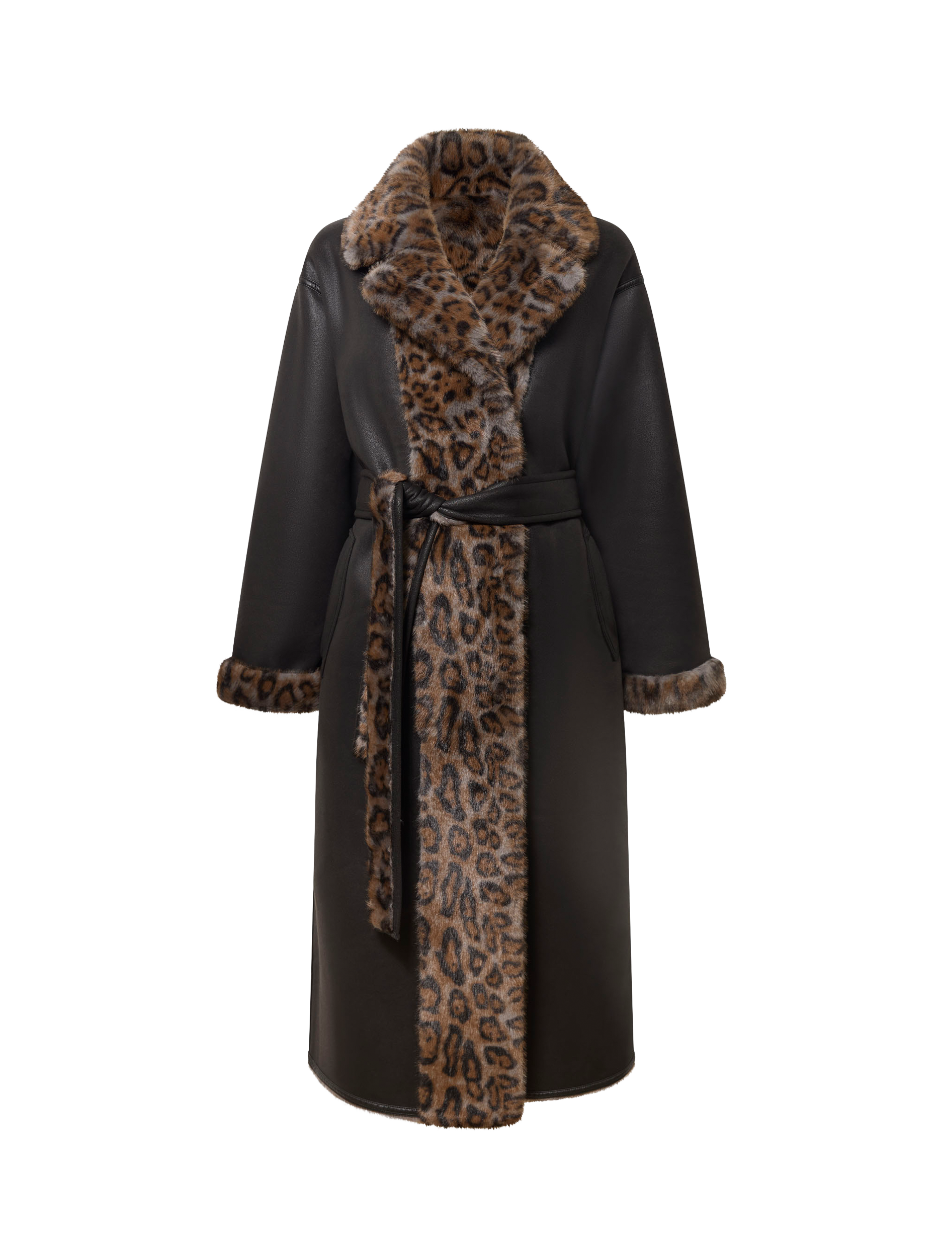 Product image 6 of 6, which shows James Lakeland Reversible Longline Coat, Brown, 8