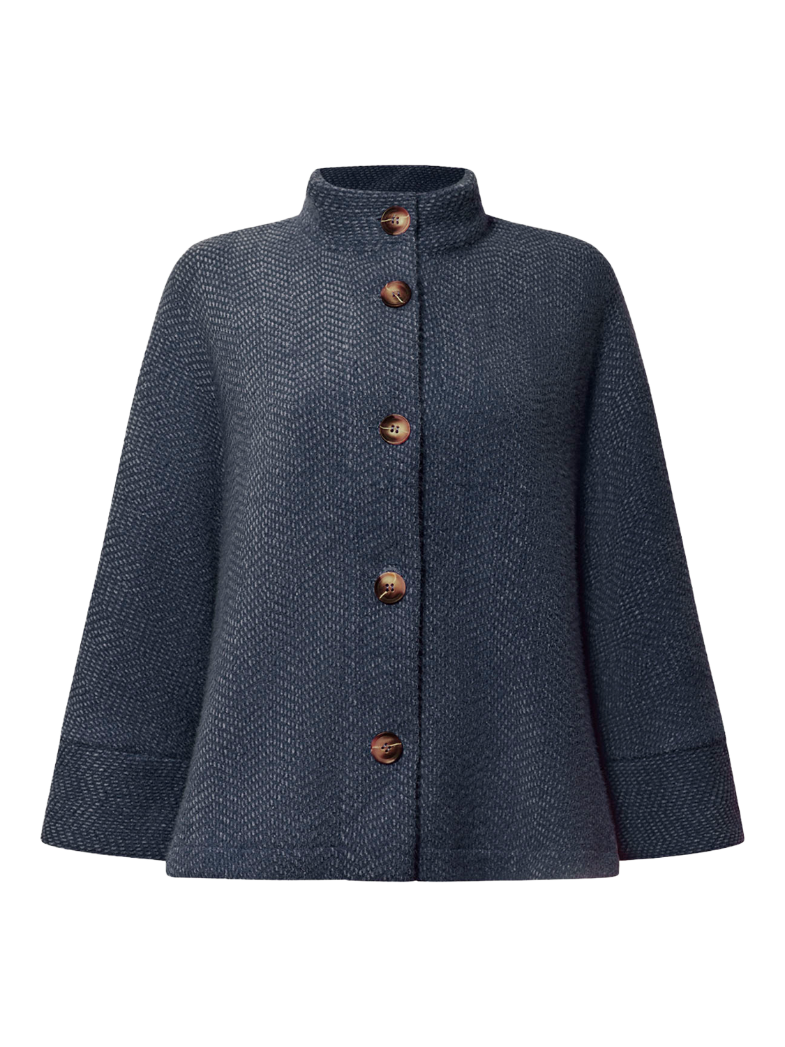 Product image 6 of 6, which shows James Lakeland Textured Batwing Jacket, Navy, 8