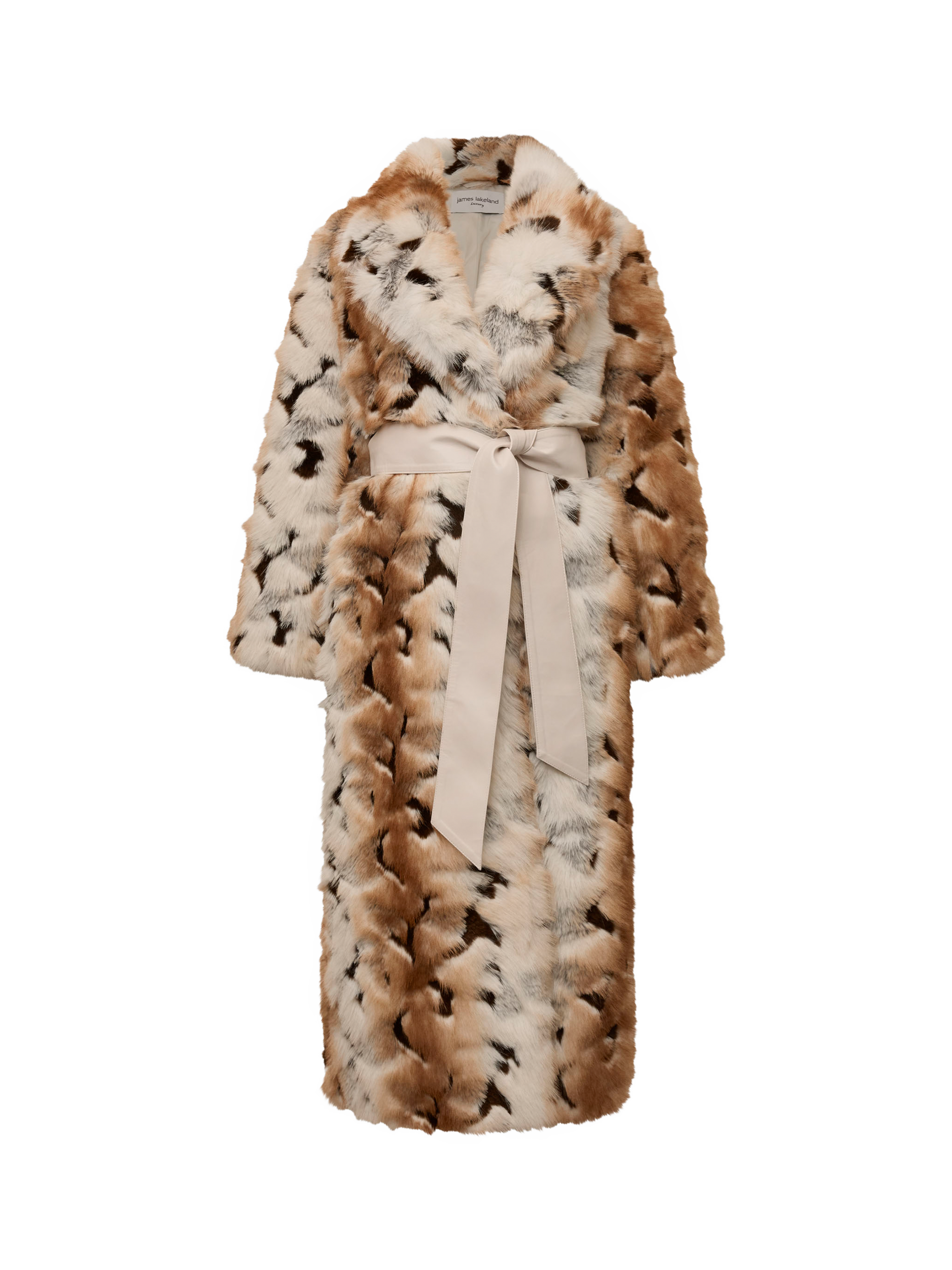 Product image 6 of 6, which shows James Lakeland Patchwork Faux Fur Coat, Multi, 8