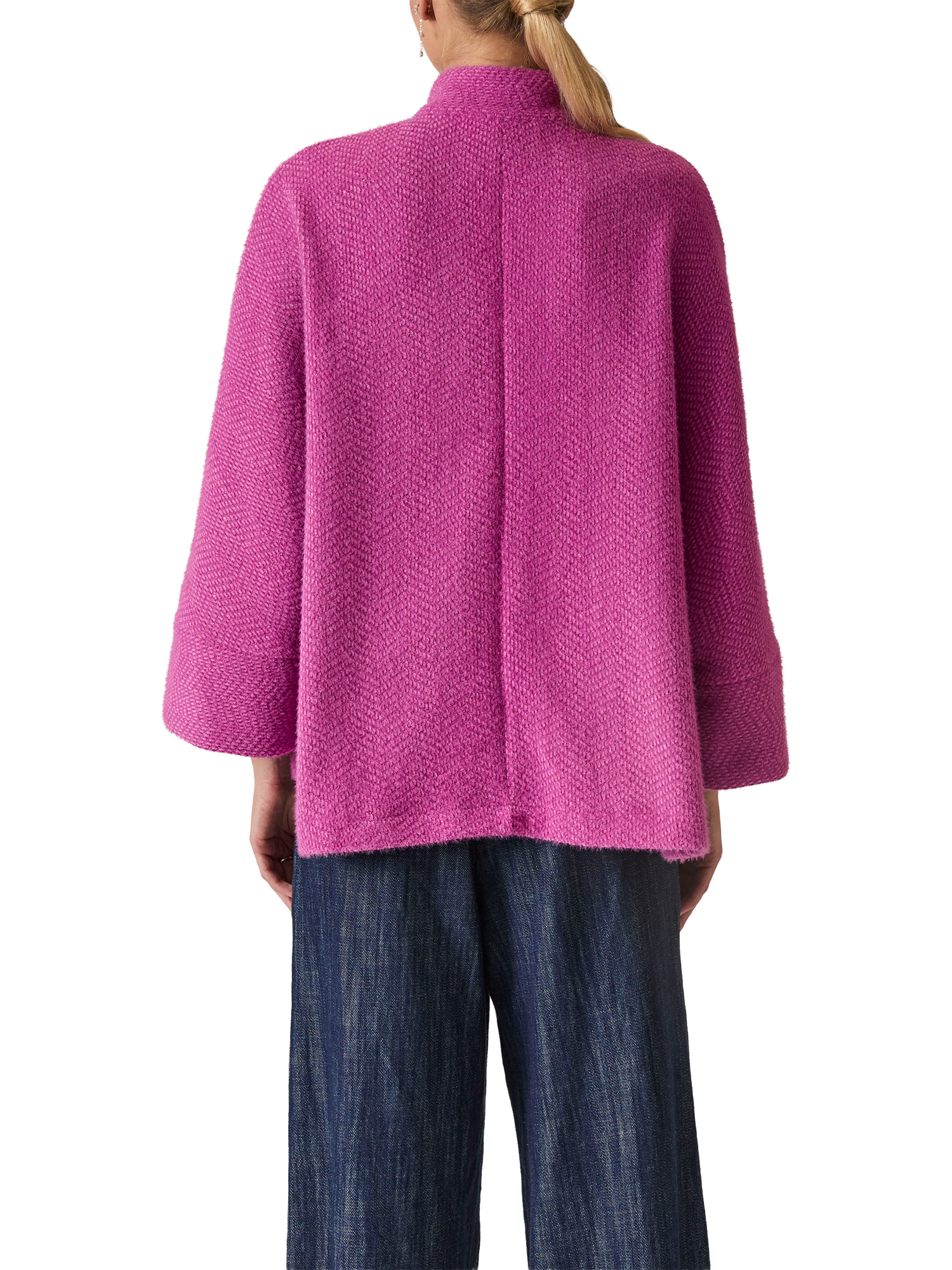 Product image 2 of 6, which shows James Lakeland Textured Batwing Jacket, Pink, 8