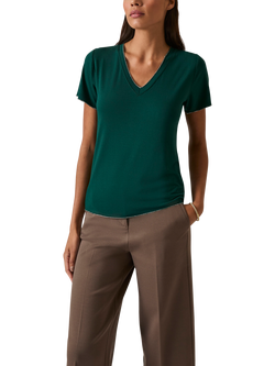 James Lakeland V-Neck T-Shirt, Dark Green